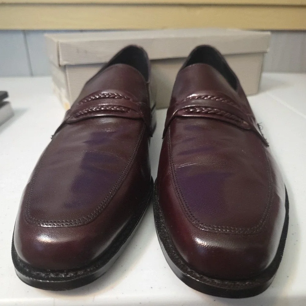 Florsheim Richfield 33472 Burgundy Leather Penny Loafers Shoes Size 7.5 D US Me - Picture 2 of 16